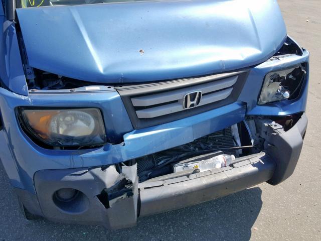 5J6YH287X7L006867 - 2007 HONDA ELEMENT EX BLUE photo 9