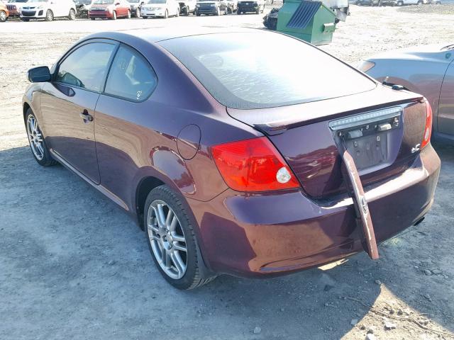 JTKDE177260114546 - 2006 TOYOTA SCION TC BURGUNDY photo 3