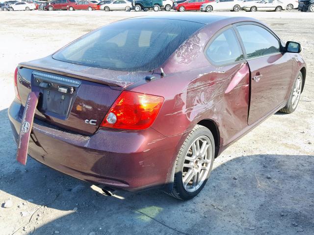 JTKDE177260114546 - 2006 TOYOTA SCION TC BURGUNDY photo 4