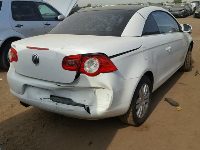 WVWBA71F57V033560 - 2007 VOLKSWAGEN EOS 2.0T WHITE photo 4