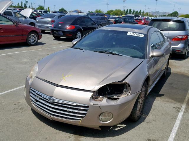 4C3AG52H73E084585 - 2003 CHRYSLER SEBRING LX BEIGE photo 2