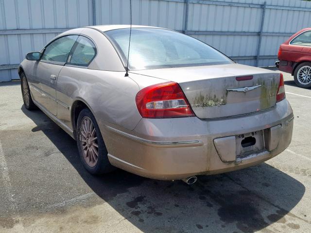 4C3AG52H73E084585 - 2003 CHRYSLER SEBRING LX BEIGE photo 3