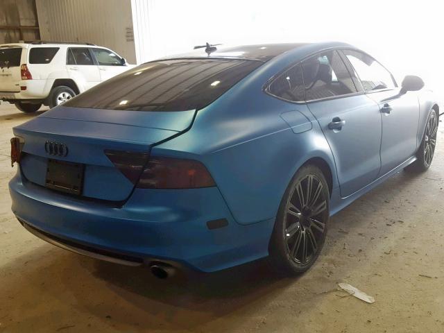 WAU2GAFCXDN098231 - 2013 AUDI A7 PRESTIG BLUE photo 4