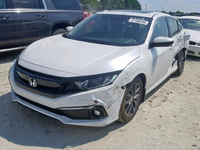 JHMFC1F72KX005608 - 2019 HONDA CIVIC EXL WHITE photo 2