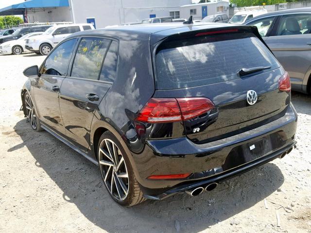 WVWVF7AU2JW198559 - 2018 VOLKSWAGEN GOLF R BLACK photo 3