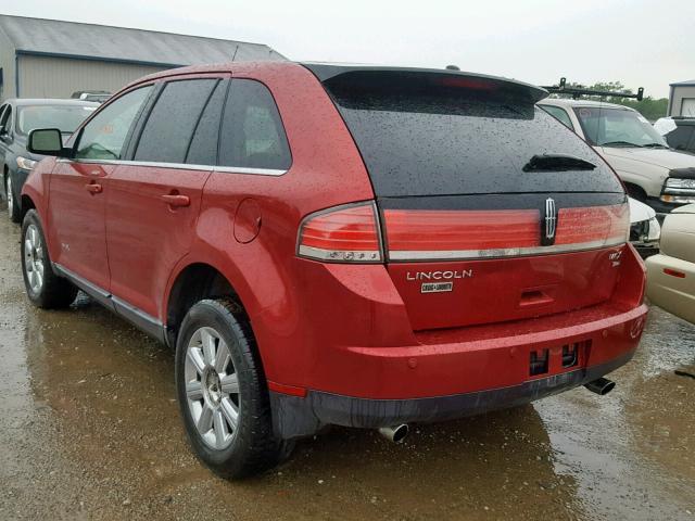 2LMDU88C87BJ19412 - 2007 LINCOLN MKX BURGUNDY photo 3