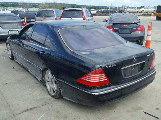 WDBNG70J46A474022 - 2006 MERCEDES-BENZ S 430 BLACK photo 3