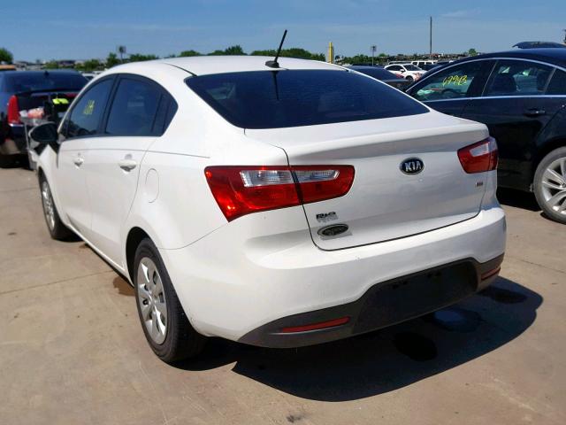 KNADM4A37F6427880 - 2015 KIA RIO LX WHITE photo 3