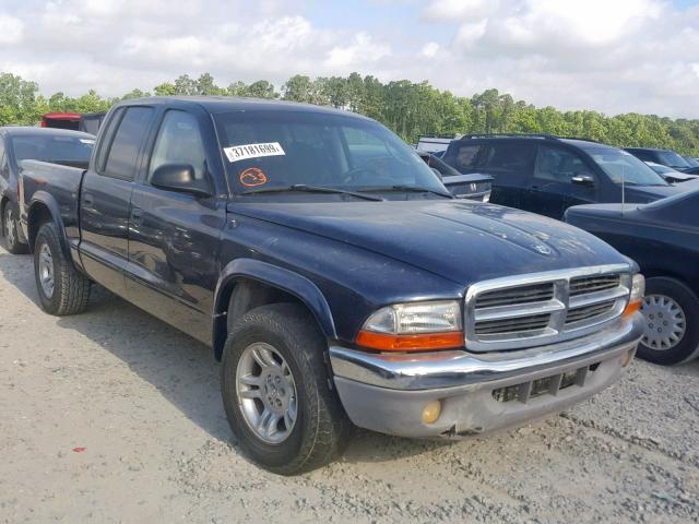 1D7HL48N33S140639 - 2003 DODGE DAKOTA QUA BLUE photo 1