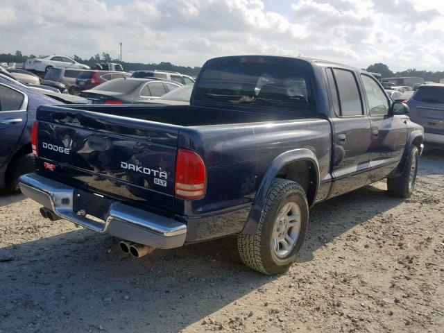 1D7HL48N33S140639 - 2003 DODGE DAKOTA QUA BLUE photo 4