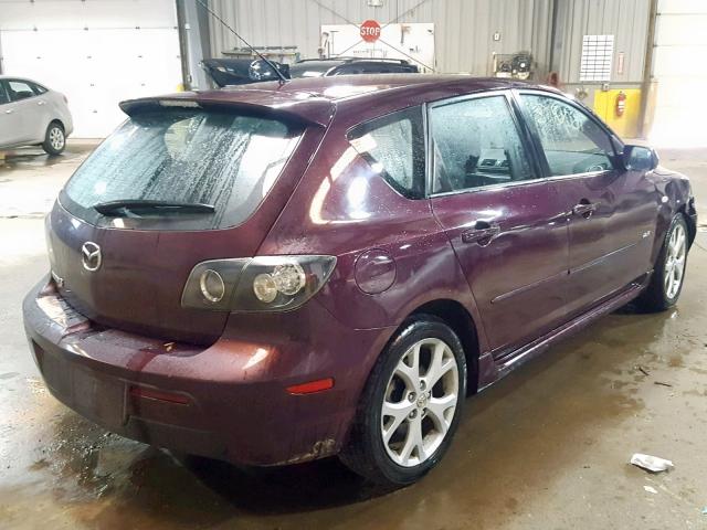 JM1BK343471709866 - 2007 MAZDA 3 HATCHBAC PURPLE photo 4