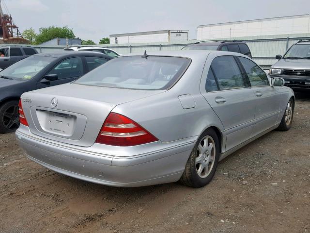 WDBNG75J71A220919 - 2001 MERCEDES-BENZ S 500 SILVER photo 4