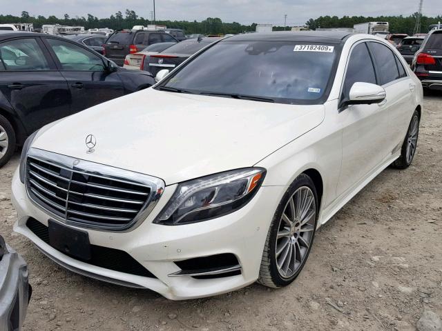 WDDUG8CB0FA196796 - 2015 MERCEDES-BENZ S 550 WHITE photo 2