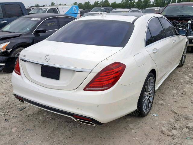 WDDUG8CB0FA196796 - 2015 MERCEDES-BENZ S 550 WHITE photo 4