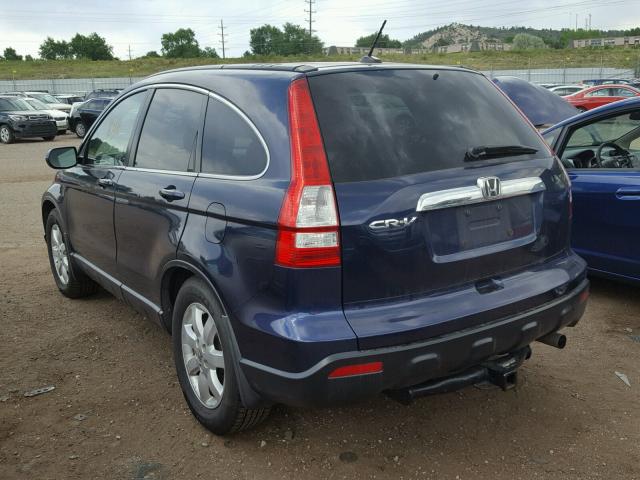 5J6RE48749L066171 - 2009 HONDA CR-V EXL BLUE photo 3