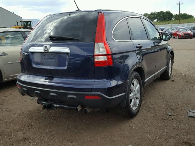 5J6RE48749L066171 - 2009 HONDA CR-V EXL BLUE photo 4