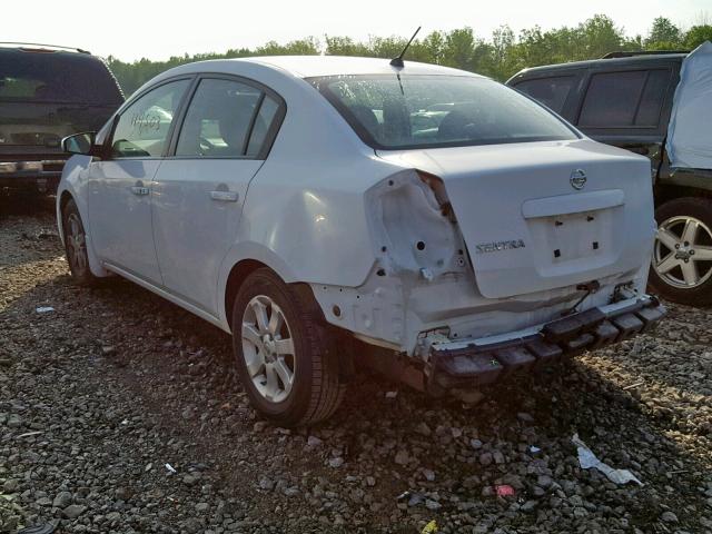 3N1AB61EX8L763799 - 2008 NISSAN SENTRA 2.0 WHITE photo 3