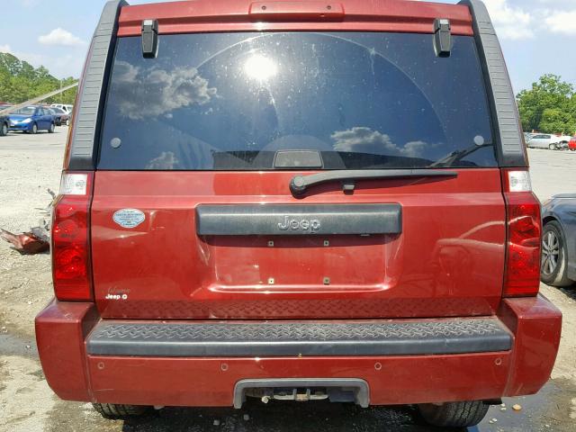 1J8HH48KX7C691550 - 2007 JEEP COMMANDER ბურგუნდია ფოტო 9