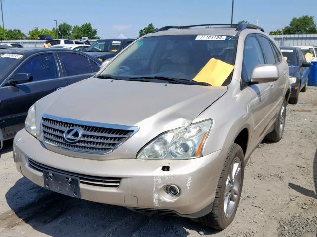 JTJGW31U272003168 - 2007 LEXUS RX 400H BEIGE photo 2