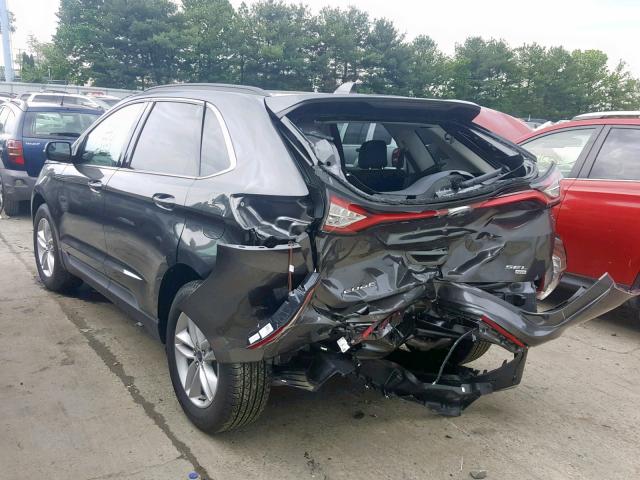 2FMPK4J84JBC48977 - 2018 FORD EDGE SEL BLACK photo 3