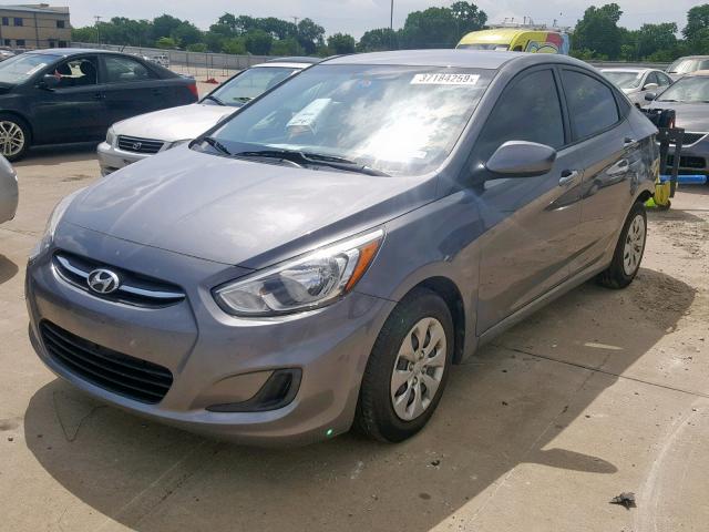 KMHCT4AE0HU223564 - 2017 HYUNDAI ACCENT SE GRAY photo 2