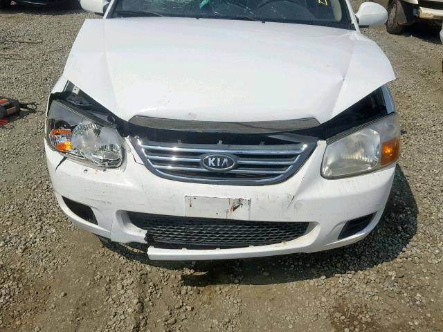 KNAFE121685501185 - 2008 KIA SPECTRA EX WHITE photo 9