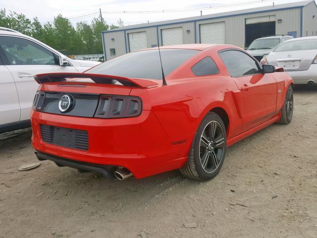 1ZVBP8CF8E5317938 - 2014 FORD MUSTANG GT RED photo 4