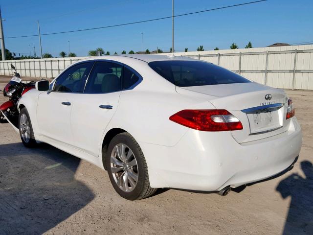 JN1BY1AP0DM512989 - 2013 INFINITI M37 WHITE photo 3