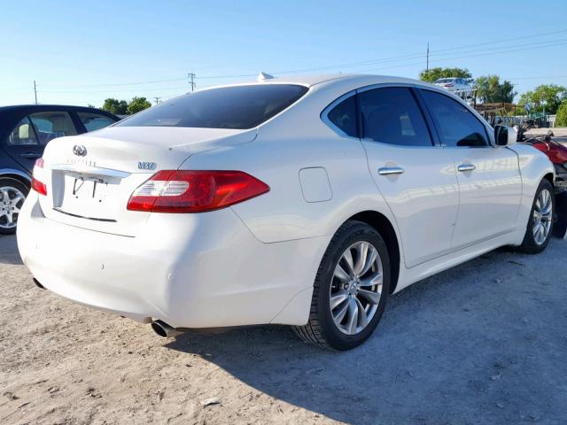 JN1BY1AP0DM512989 - 2013 INFINITI M37 WHITE photo 4