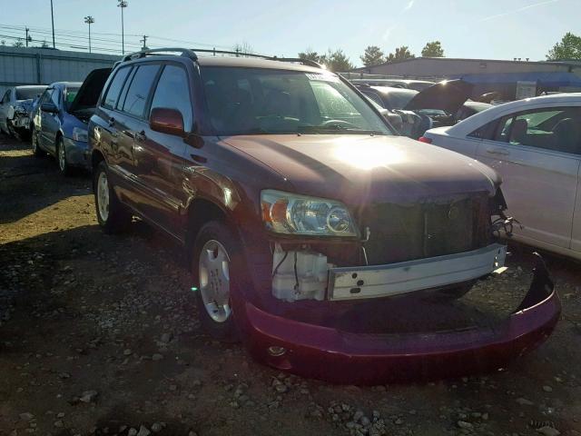 JTEEP21A960147569 - 2006 TOYOTA HIGHLANDER RED photo 1