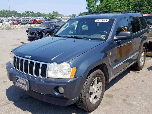 1J8HR58P47C503832 - 2007 JEEP GRAND CHER BLUE photo 2