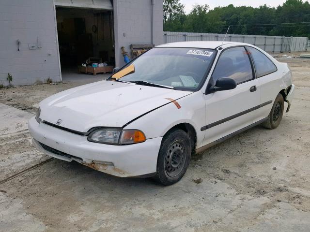 1HGEJ2229SL036379 - 1995 HONDA CIVIC DX WHITE photo 2