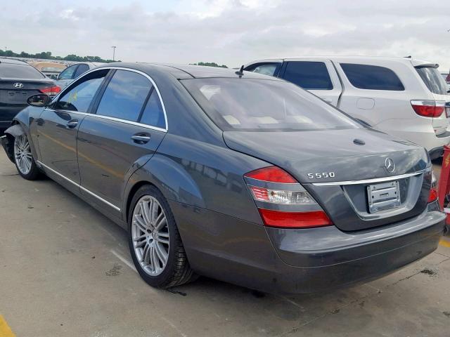 WDDNG71X07A037937 - 2007 MERCEDES-BENZ S 550 GRAY photo 3