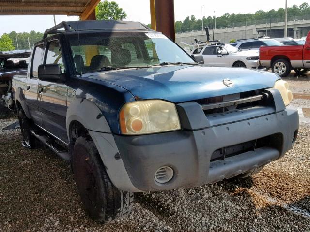 1N6ED27T22C319422 - 2002 NISSAN FRONTIER C BLUE photo 1