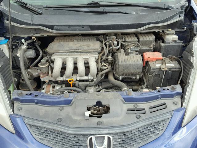 JHMGE8H34CC014529 - 2012 HONDA FIT BLUE photo 7