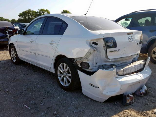 JM1BK323681143469 - 2008 MAZDA 3 S WHITE photo 3