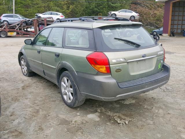 4S4BP61CX77334954 - 2007 SUBARU LEGACY OUT GREEN photo 3