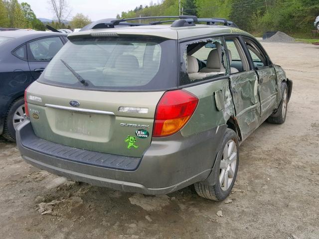 4S4BP61CX77334954 - 2007 SUBARU LEGACY OUT GREEN photo 4