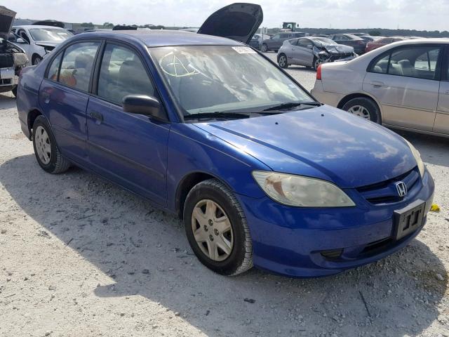 1HGES16324L002992 - 2004 HONDA CIVIC DX V BLUE photo 1