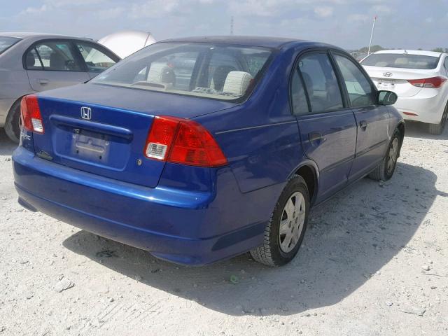 1HGES16324L002992 - 2004 HONDA CIVIC DX V BLUE photo 4