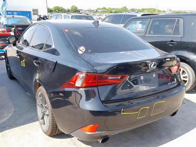 JTHBF1D22E5033776 - 2014 LEXUS IS 250 BLACK photo 3