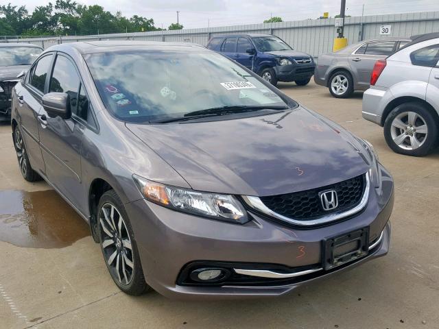 19XFB2F96FE072391 - 2015 HONDA CIVIC EXL BROWN photo 1