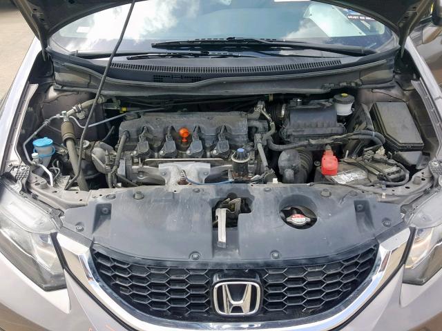 19XFB2F96FE072391 - 2015 HONDA CIVIC EXL BROWN photo 7