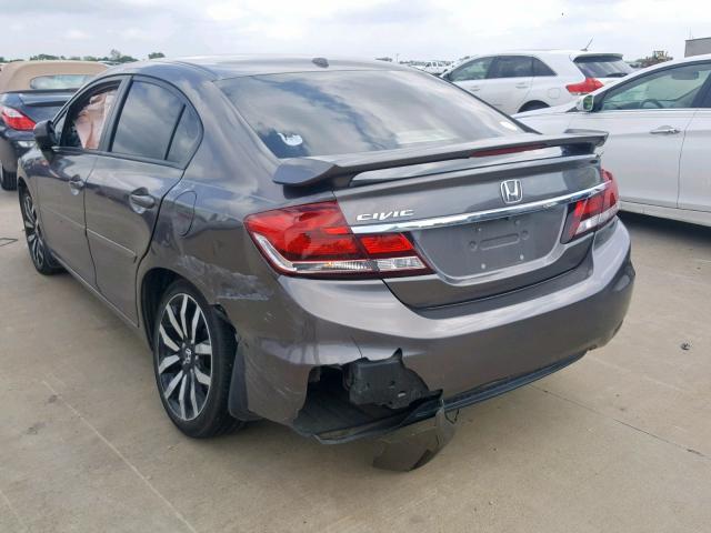 19XFB2F96FE072391 - 2015 HONDA CIVIC EXL BROWN photo 9