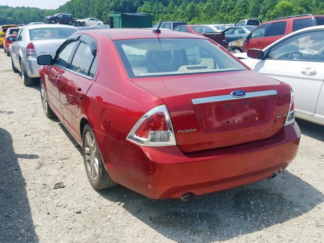 3FAHP08168R240151 - 2008 FORD FUSION SEL RED photo 3