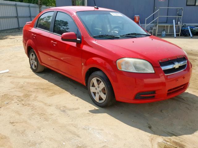 KL1TD56E49B622059 - 2009 CHEVROLET AVEO LS RED photo 1