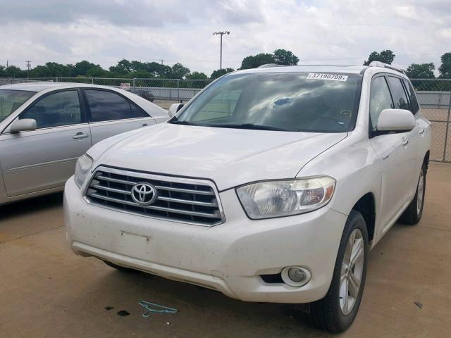 5TDYK3EH0AS016632 - 2010 TOYOTA HIGHLANDER WHITE photo 2