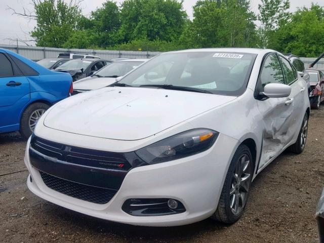 1C3CDFBB1ED907492 - 2014 DODGE DART SXT WHITE photo 2