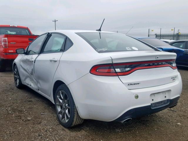 1C3CDFBB1ED907492 - 2014 DODGE DART SXT WHITE photo 3