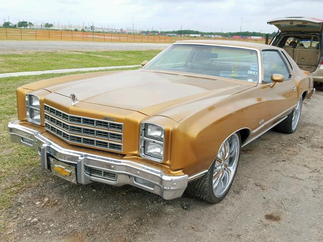 1H57U7K493273 - 1977 CHEVROLET MONTECARLO GOLD photo 2